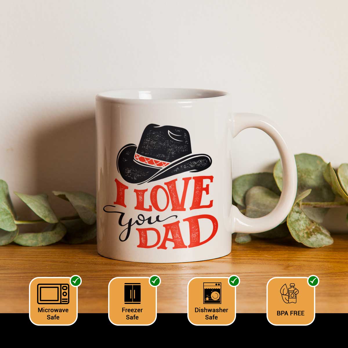 Love You Dad Ceramic Coffee Mug Gift For Father's Day 3