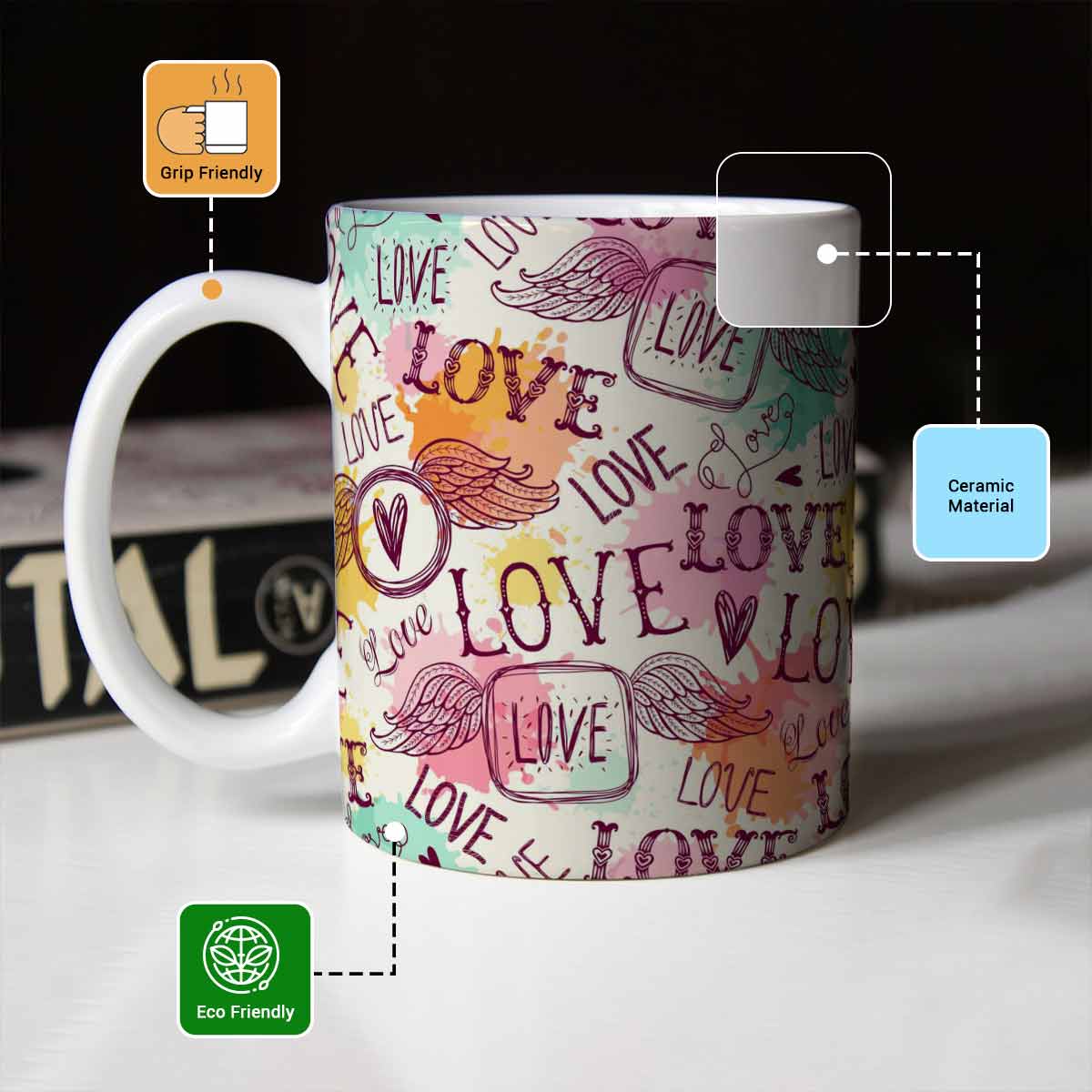 Love You Ceramic Mug-3