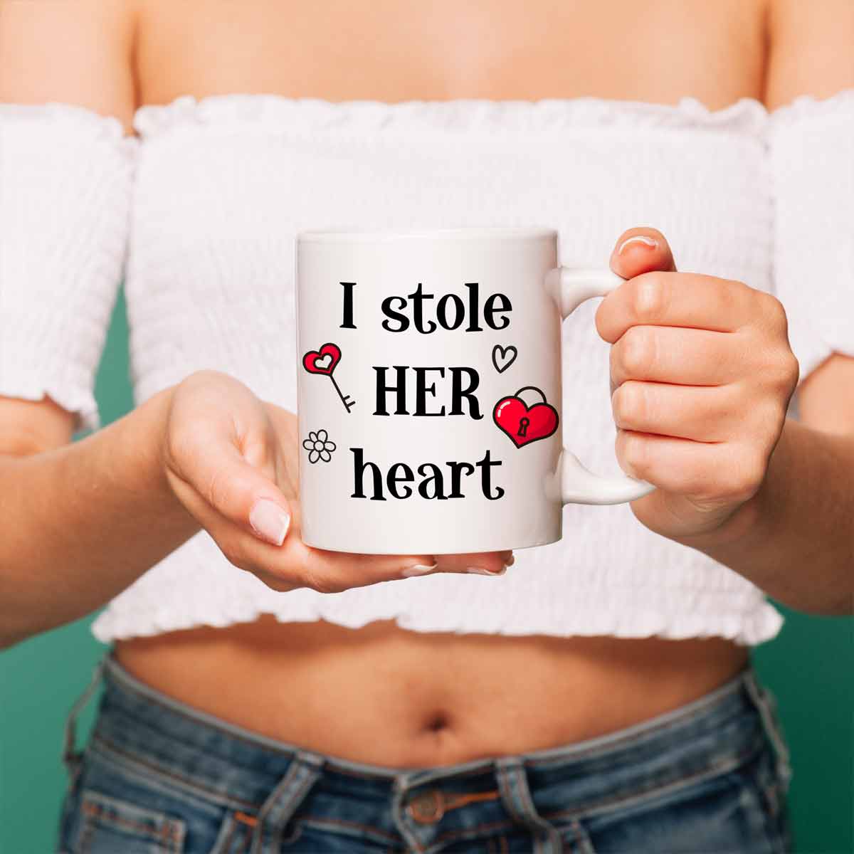 Set Of Two Romantic Mugs