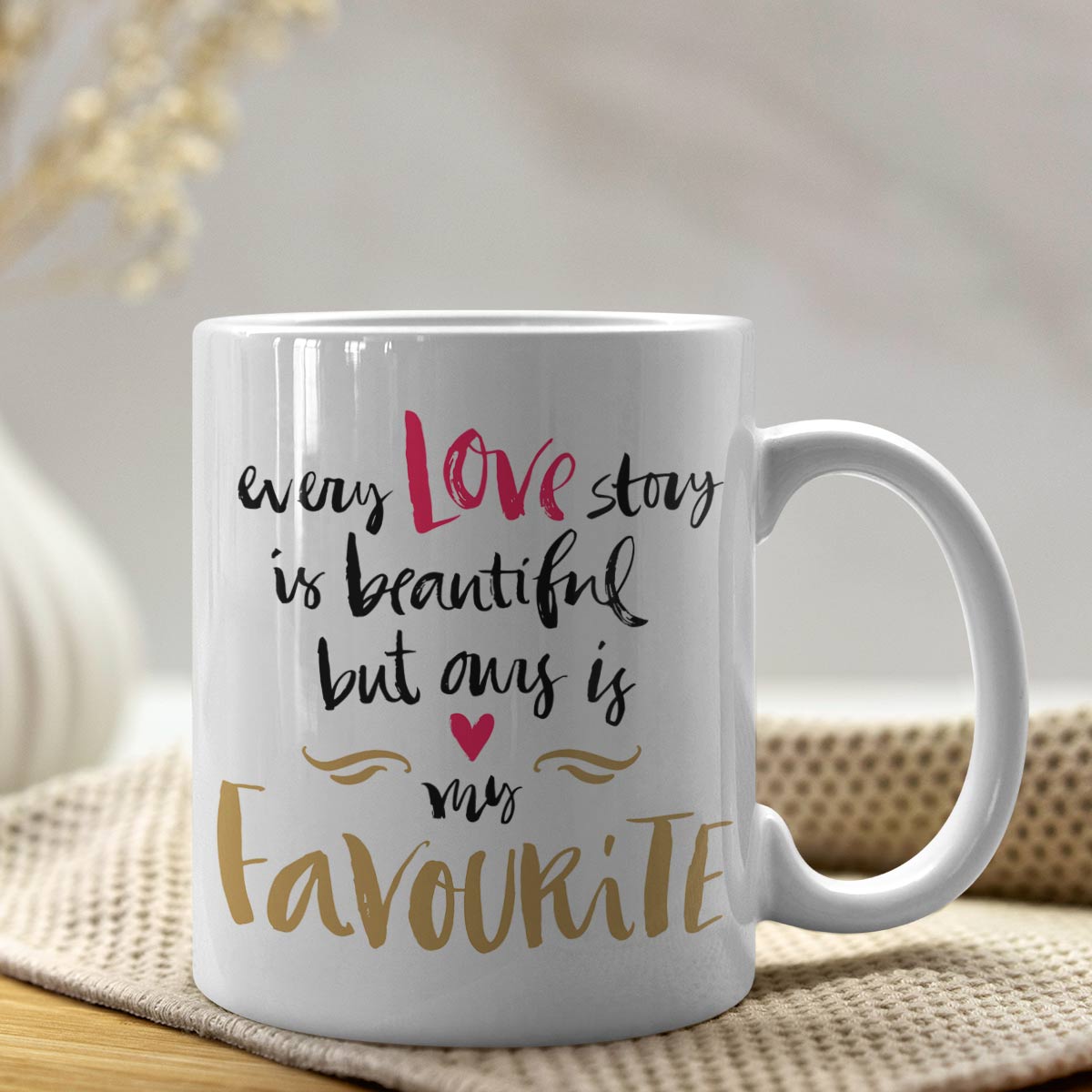 Favourite Love Story Ceramic Couple Coffee Mug Gift for Valentine's Day 2