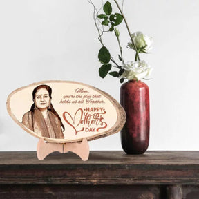 Personalised Natural engraved Wooden Round Plaque-1