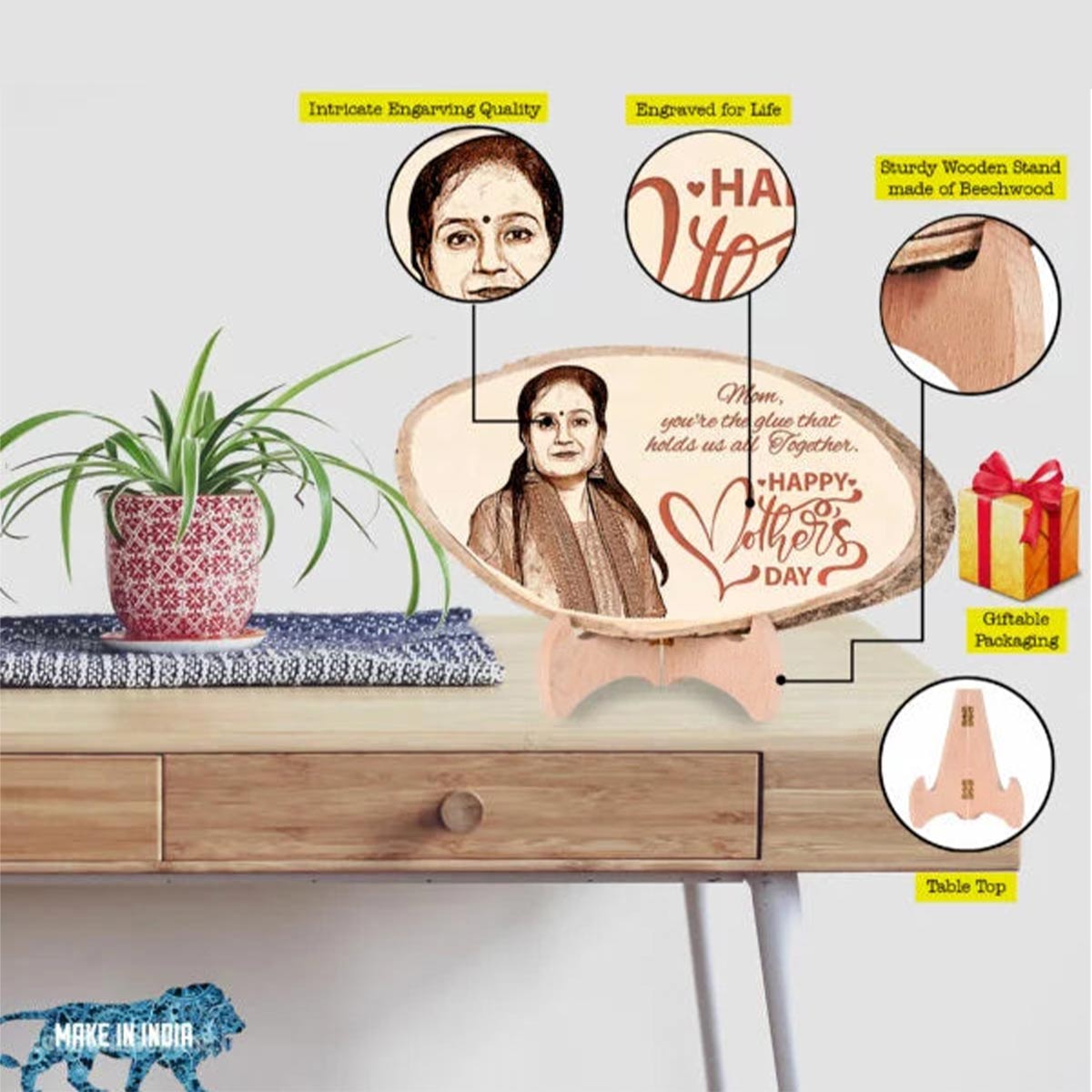 Mother's Day Special Wooden Plaque Gift for Mom-1