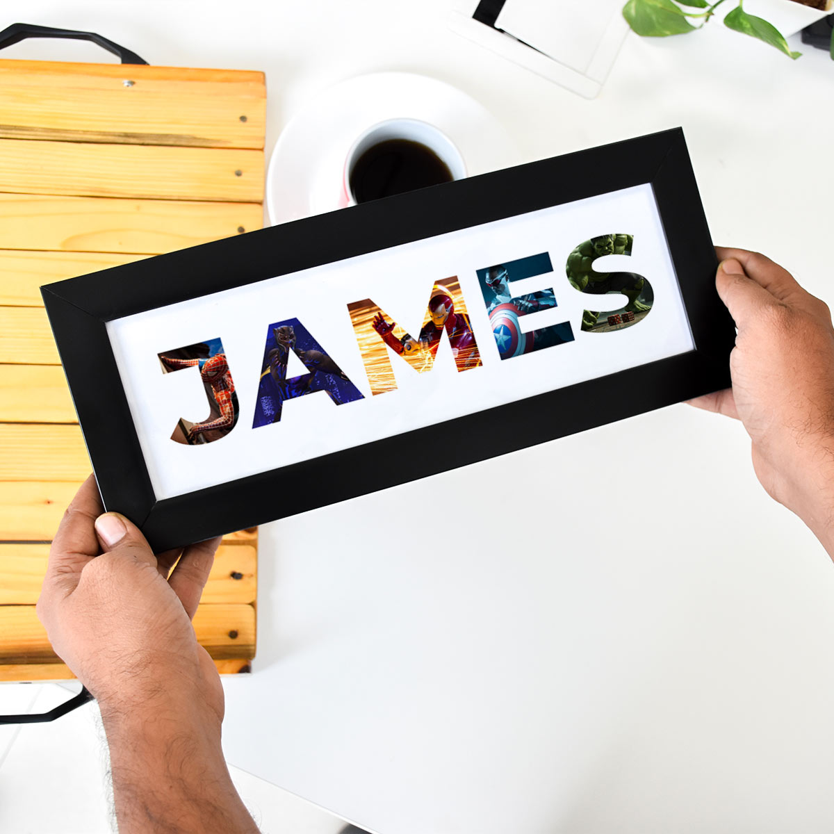 Personalised Superheroes Name Frame