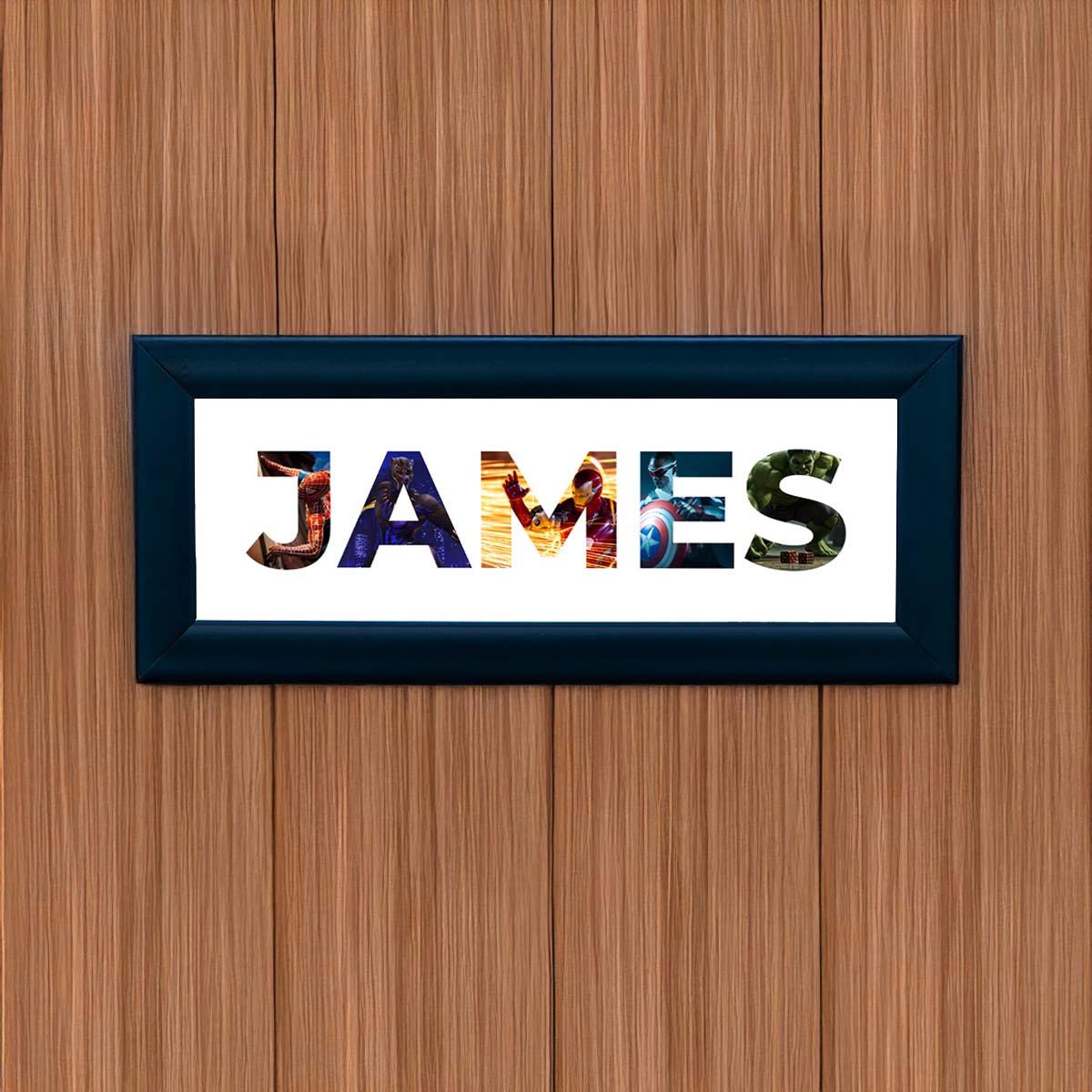 Personalised Superheroes Name Frame