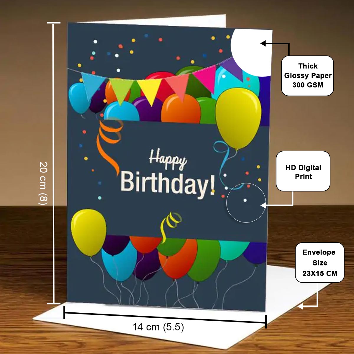 Personalised Balloon Birthday Card