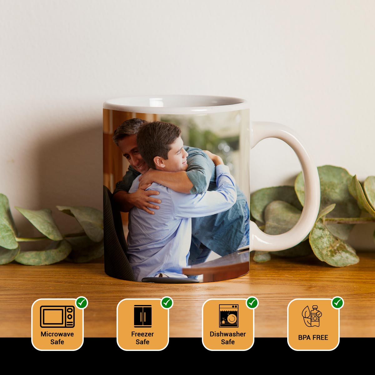 Personalized Love You Dad Photo Coffee Mug Gift For Father's Day 3