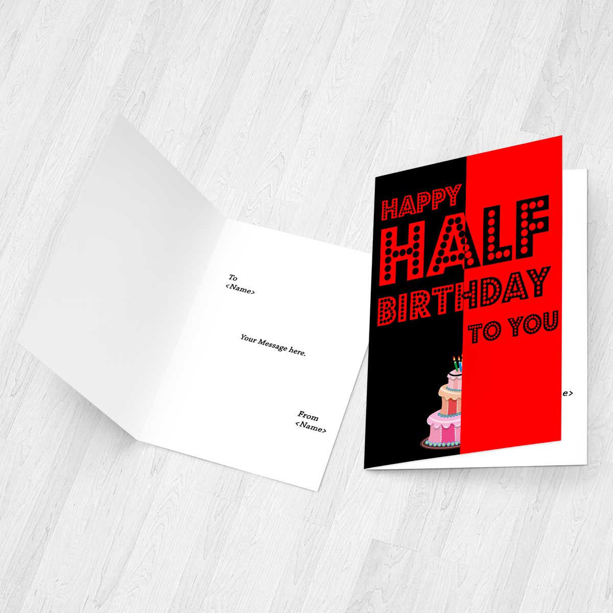 Personalised Half Birthday Greeting Card-3