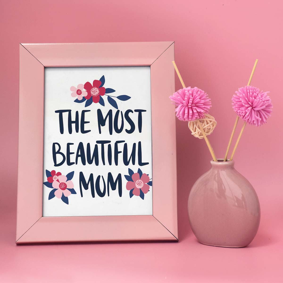 The Most Beautiful Mom Frame With Diffuser Gift Combo For Mother