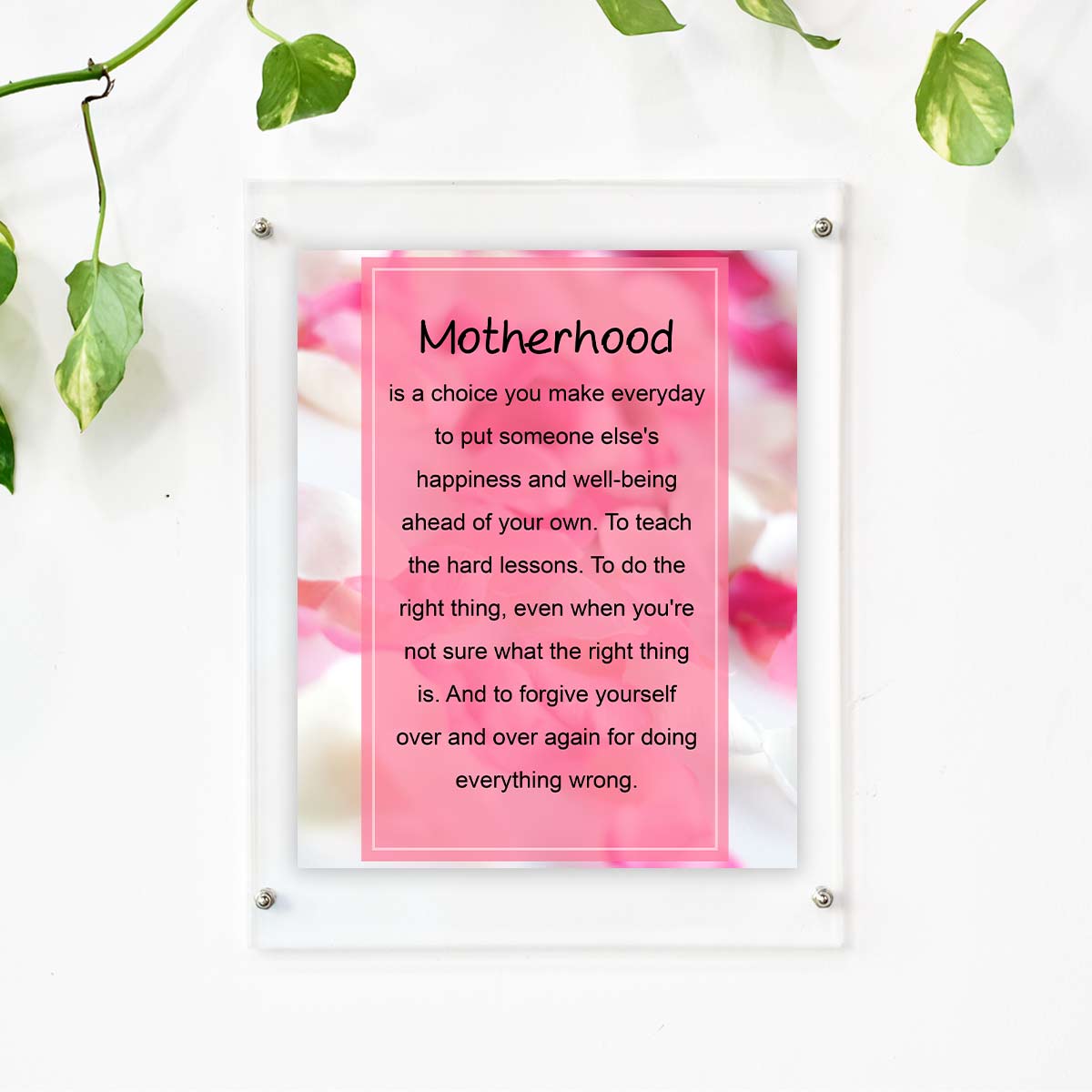 Motherhood Poster Frame Gift For Mother's Day