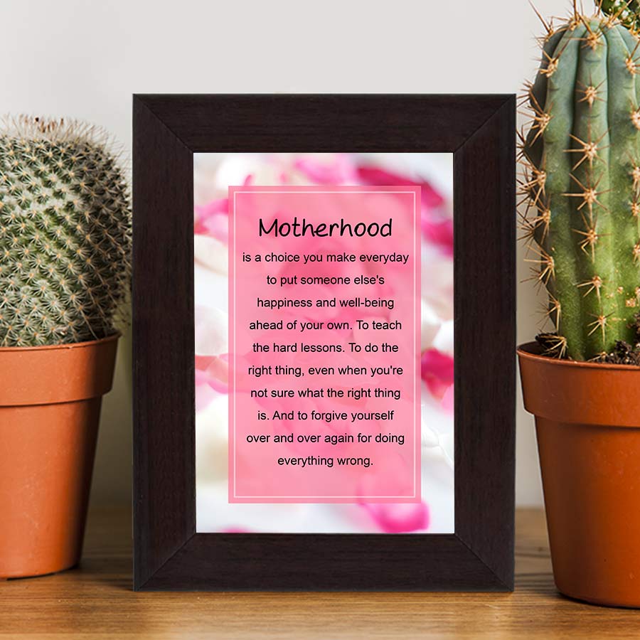 Motherhood Poster Frame Gift For Mother's Day