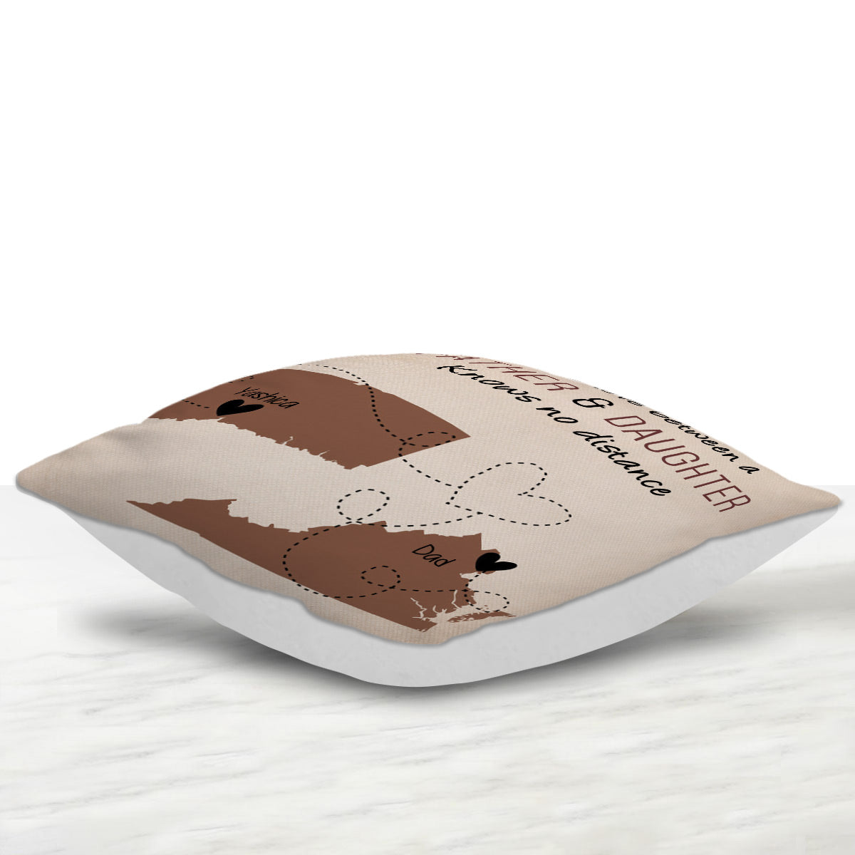 Customized Love Between Father & Daughter Cushion Gift For Dad