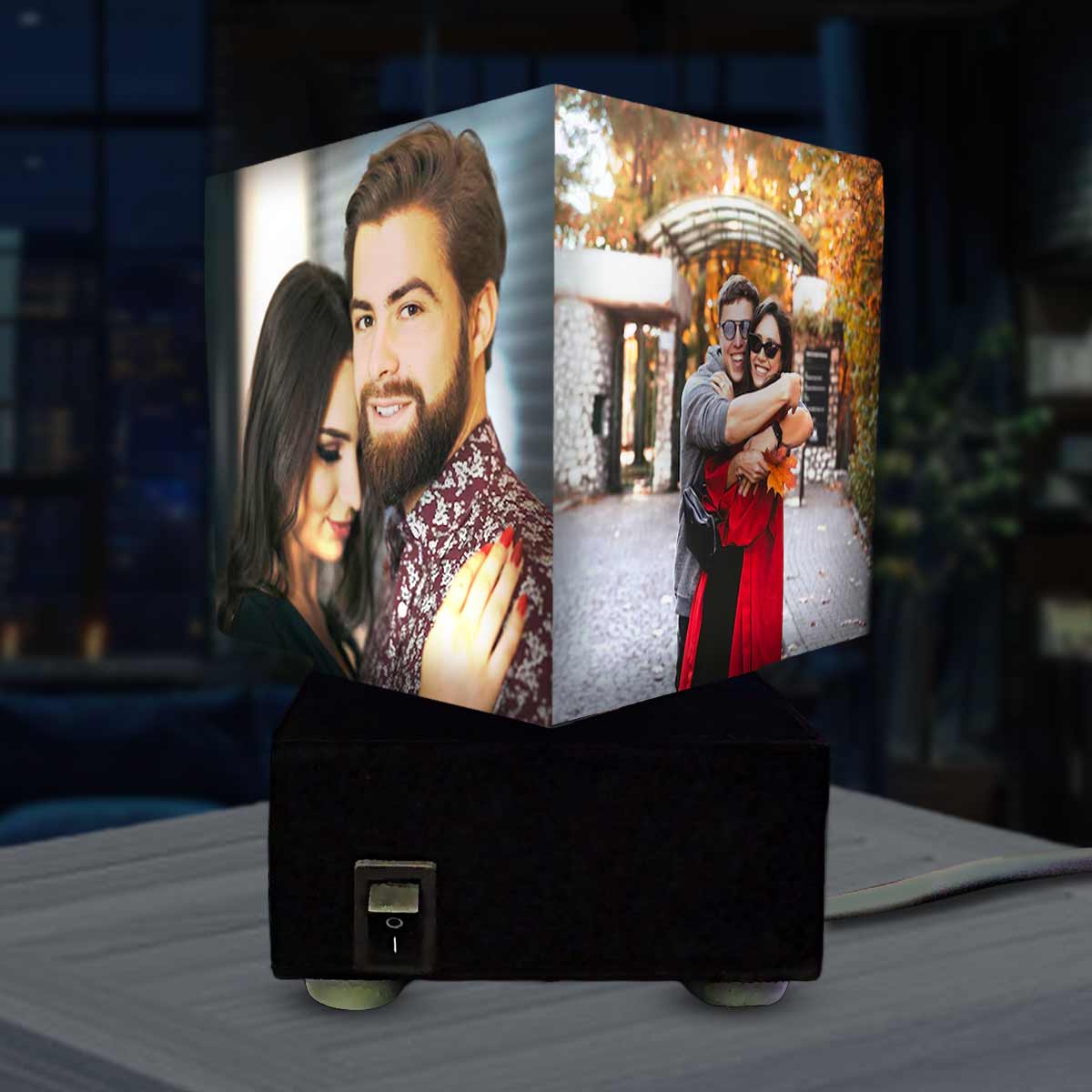 Personalised Rotating Cube Lamp