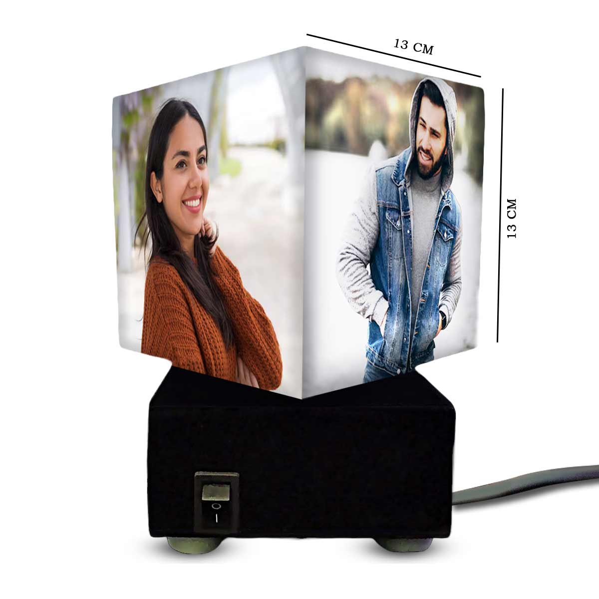 Personalised Rotating Cube Lamp