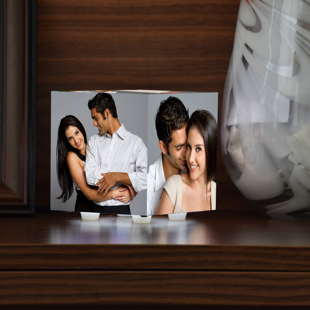 Personalised Cubelit Mini Photo Table Lamp