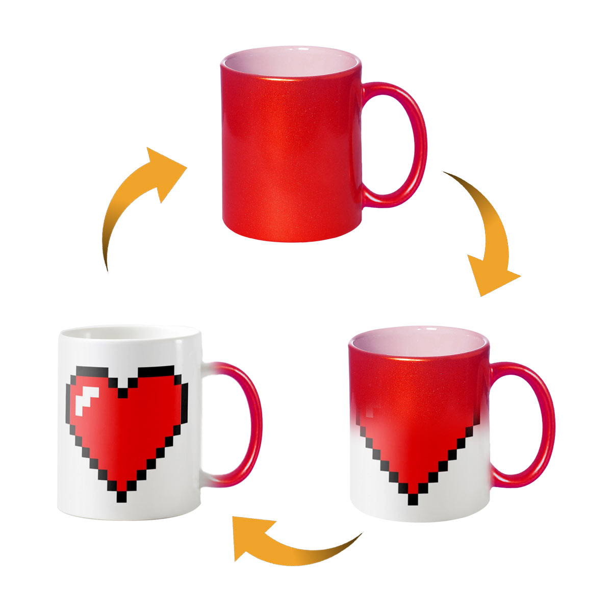 Personalised My Heart Magic Mug