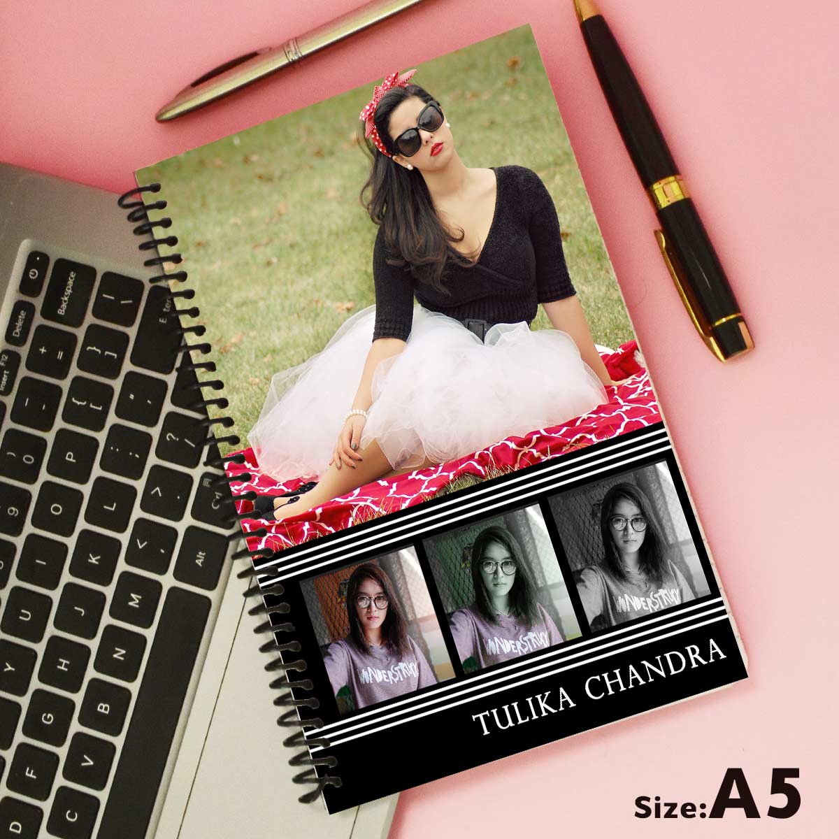 4 Photo Personalised Notebook