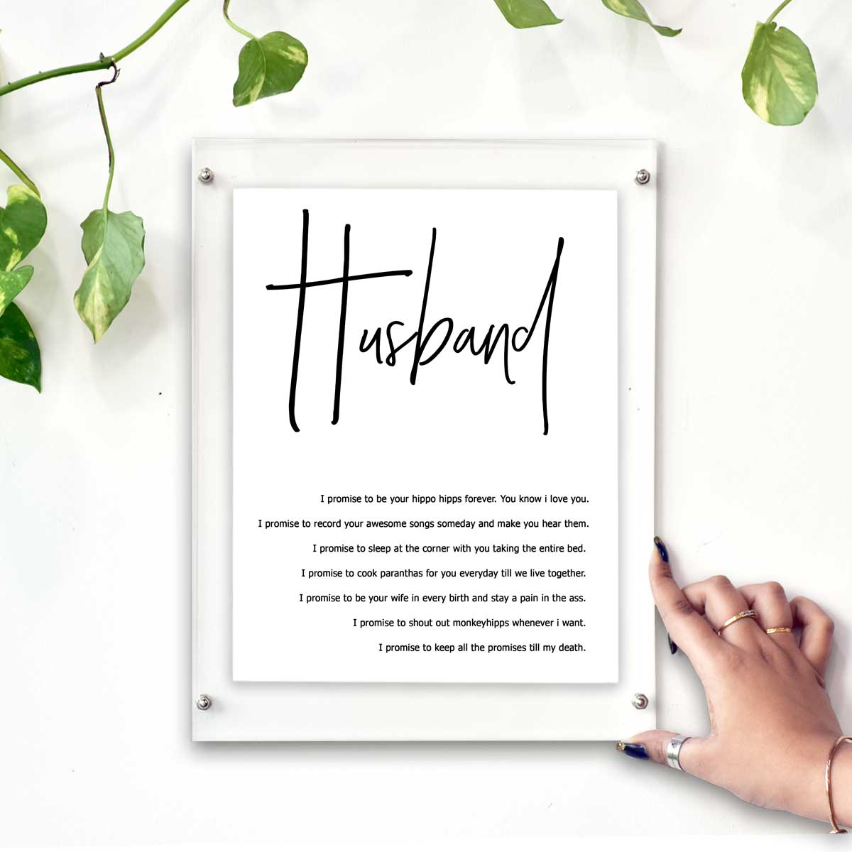 Personalised Love You Till The End - Vows