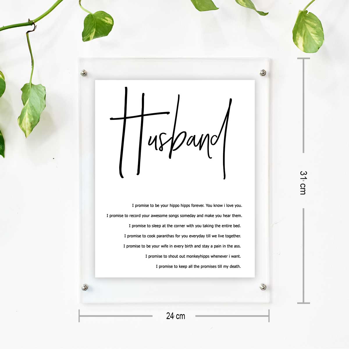 Personalised Love You Till The End - Vows