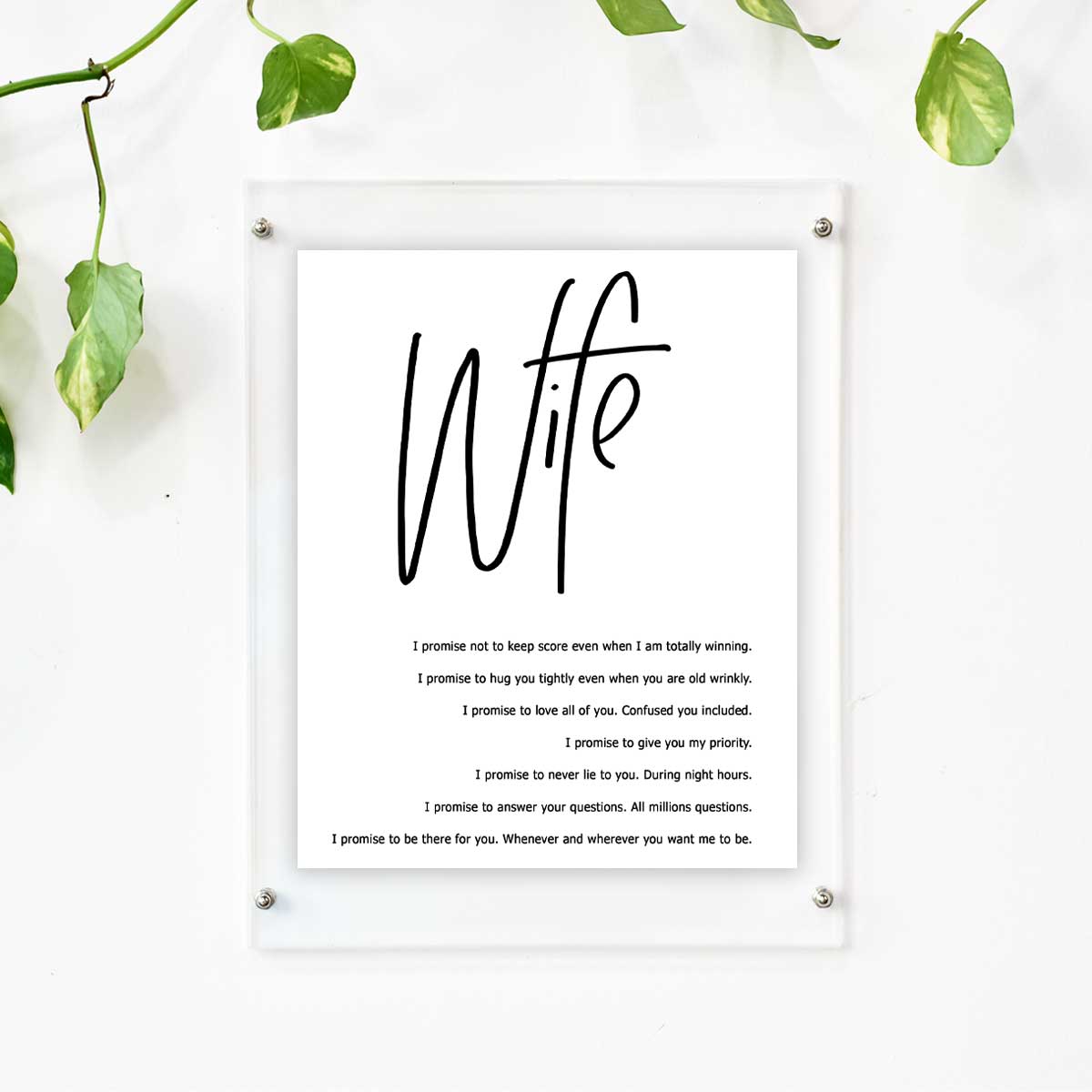 Personalised Love You Till The End - Vows