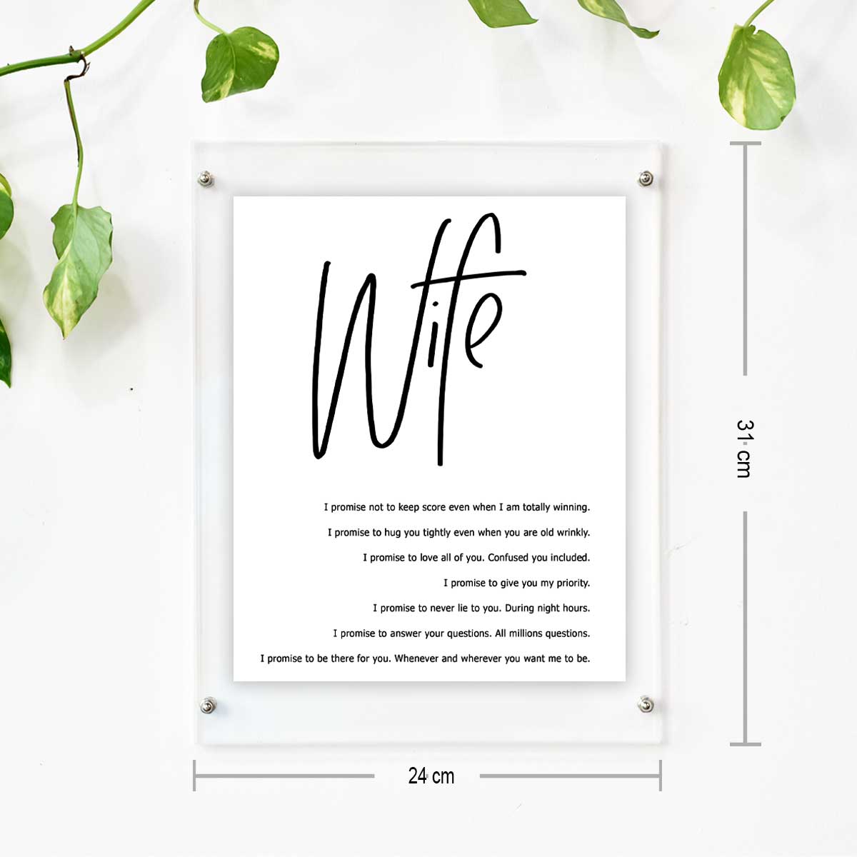 Personalised Love You Till The End - Vows