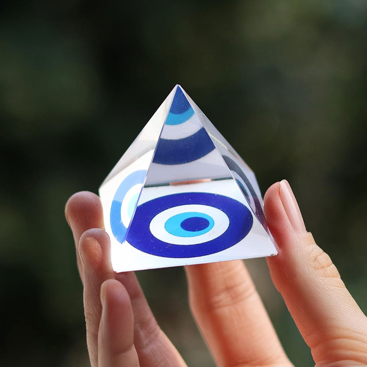 Feng Shui Evil Eye Crystal Pyramid