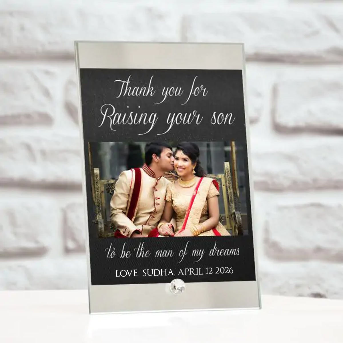 Personalised Man Of My Dreams Glass Frame