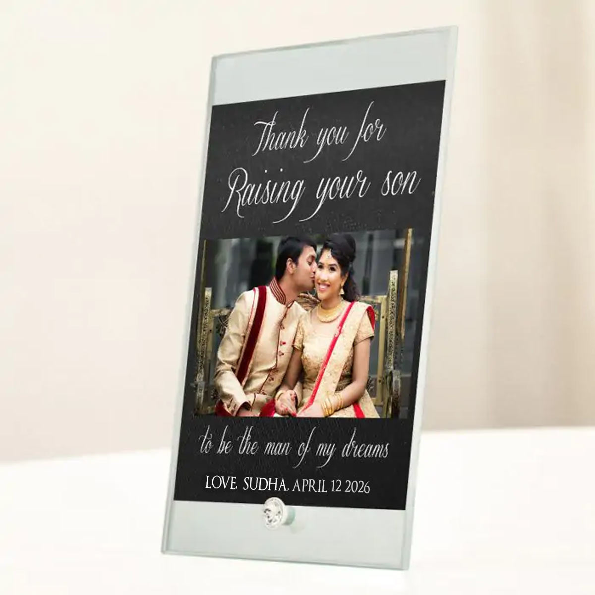 Personalised Man Of My Dreams Glass Frame