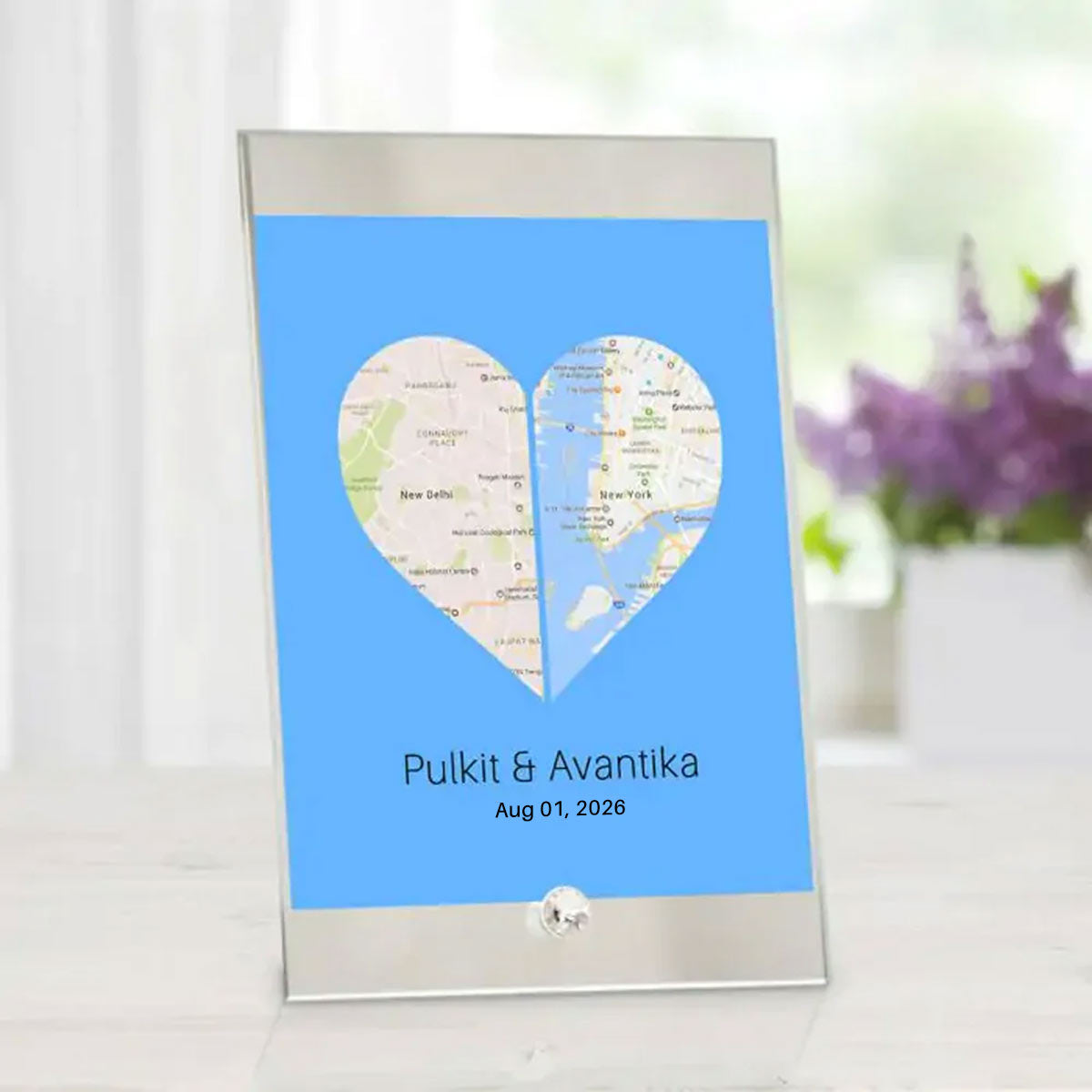 Personalised 2 States Glass Frame