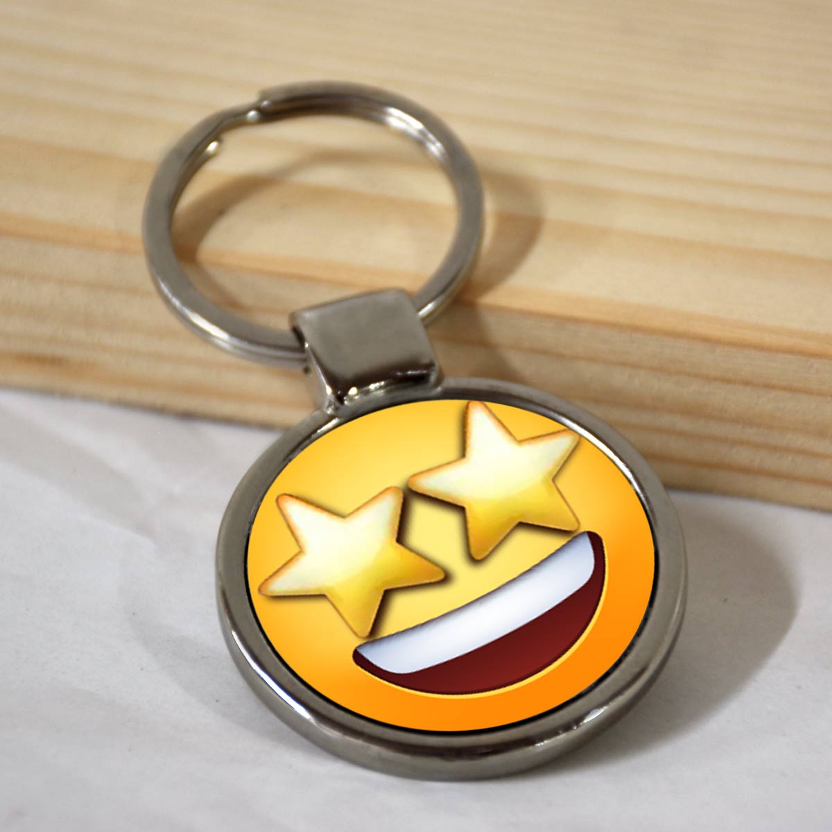 Emoji Smiley Metal Keychains-4
