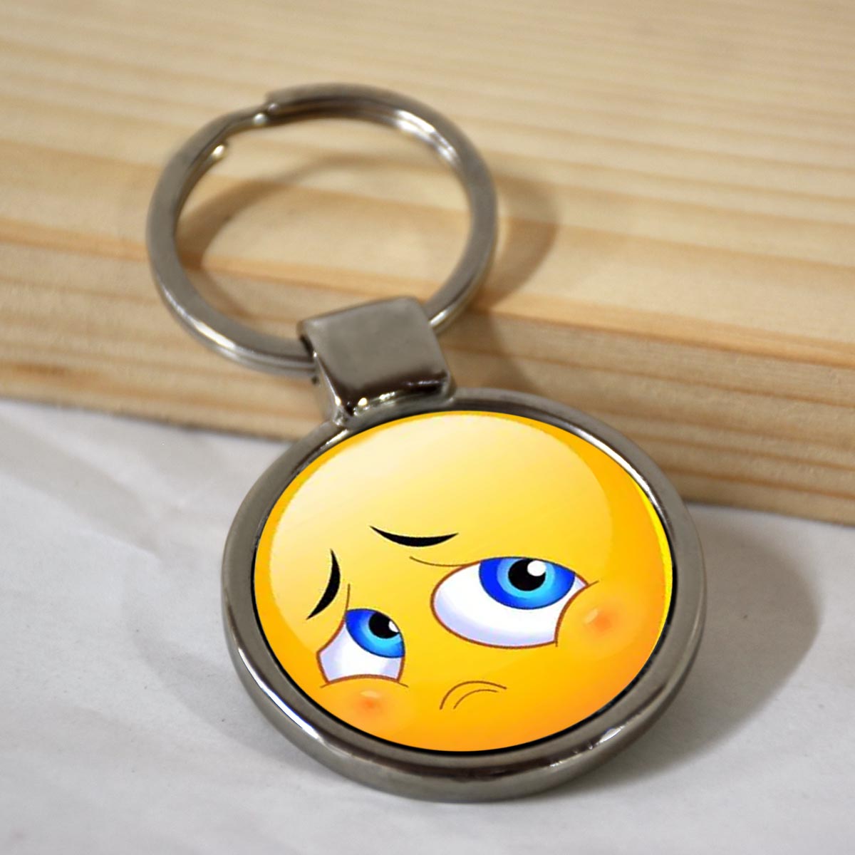 Emoji Smiley Metal Keychains-11