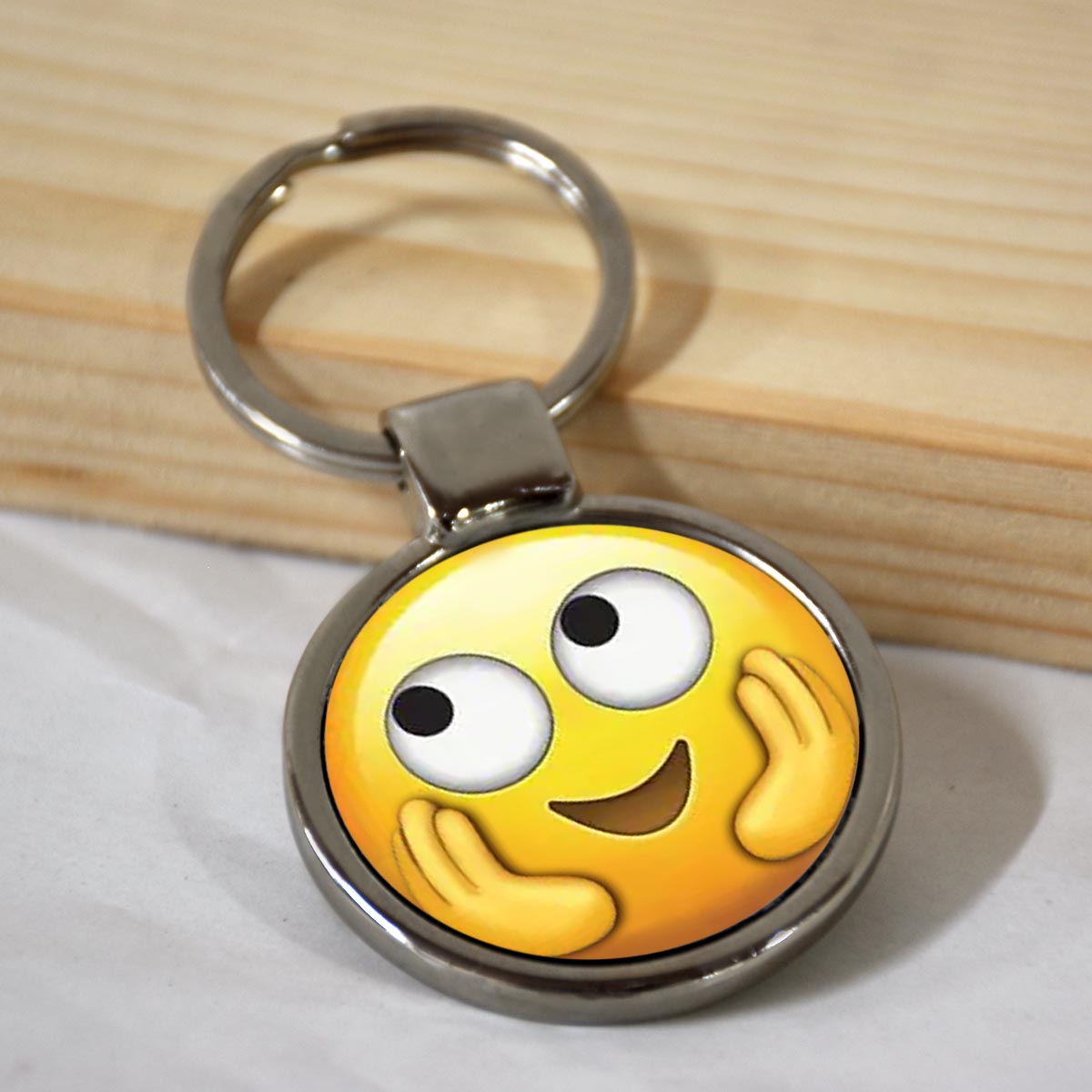 Emoji Smiley Metal Keychains-12