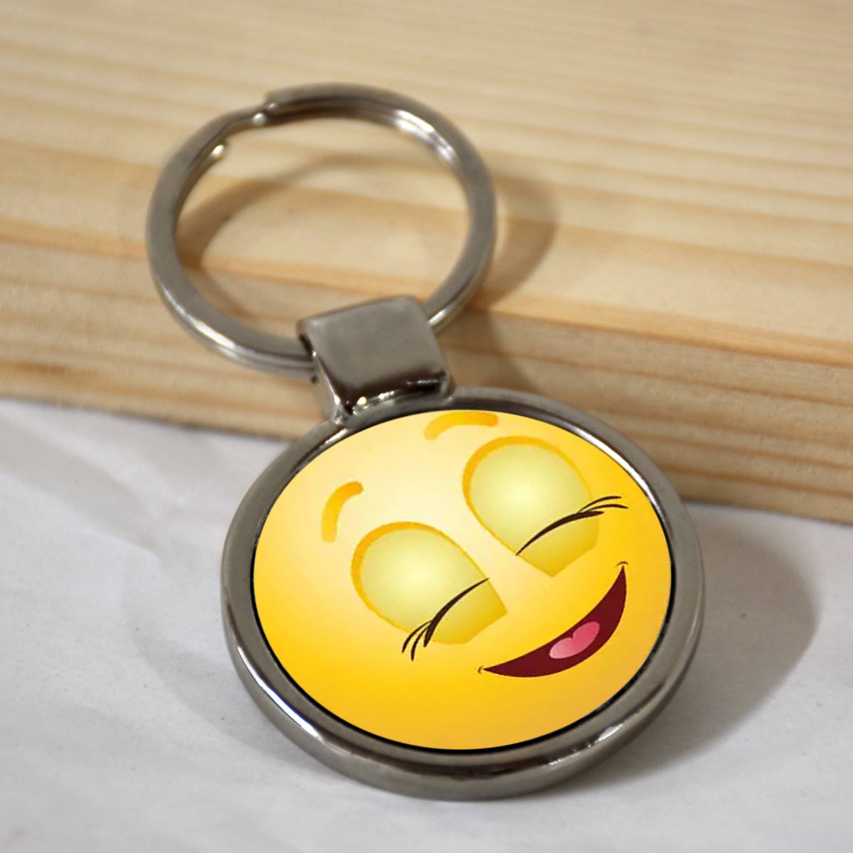 Emoji Smiley Metal Keychains-13