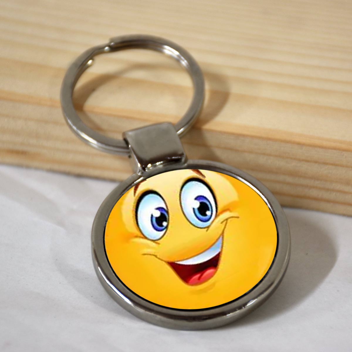 Emoji Smiley Metal Keychains-15