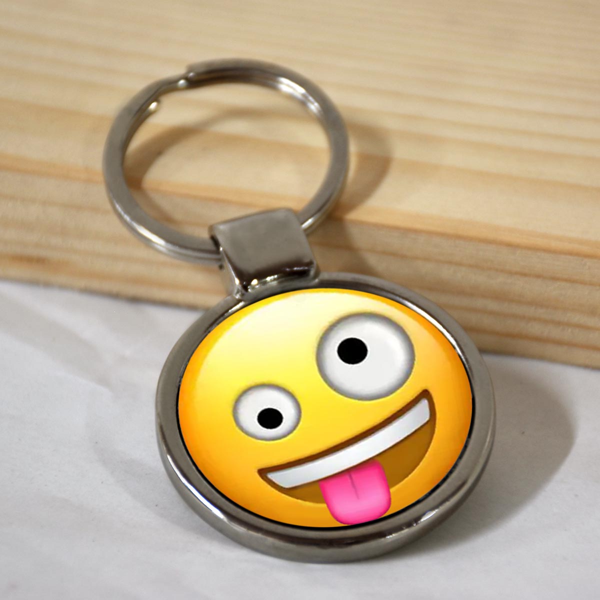 Emoji Smiley Metal Keychains-16