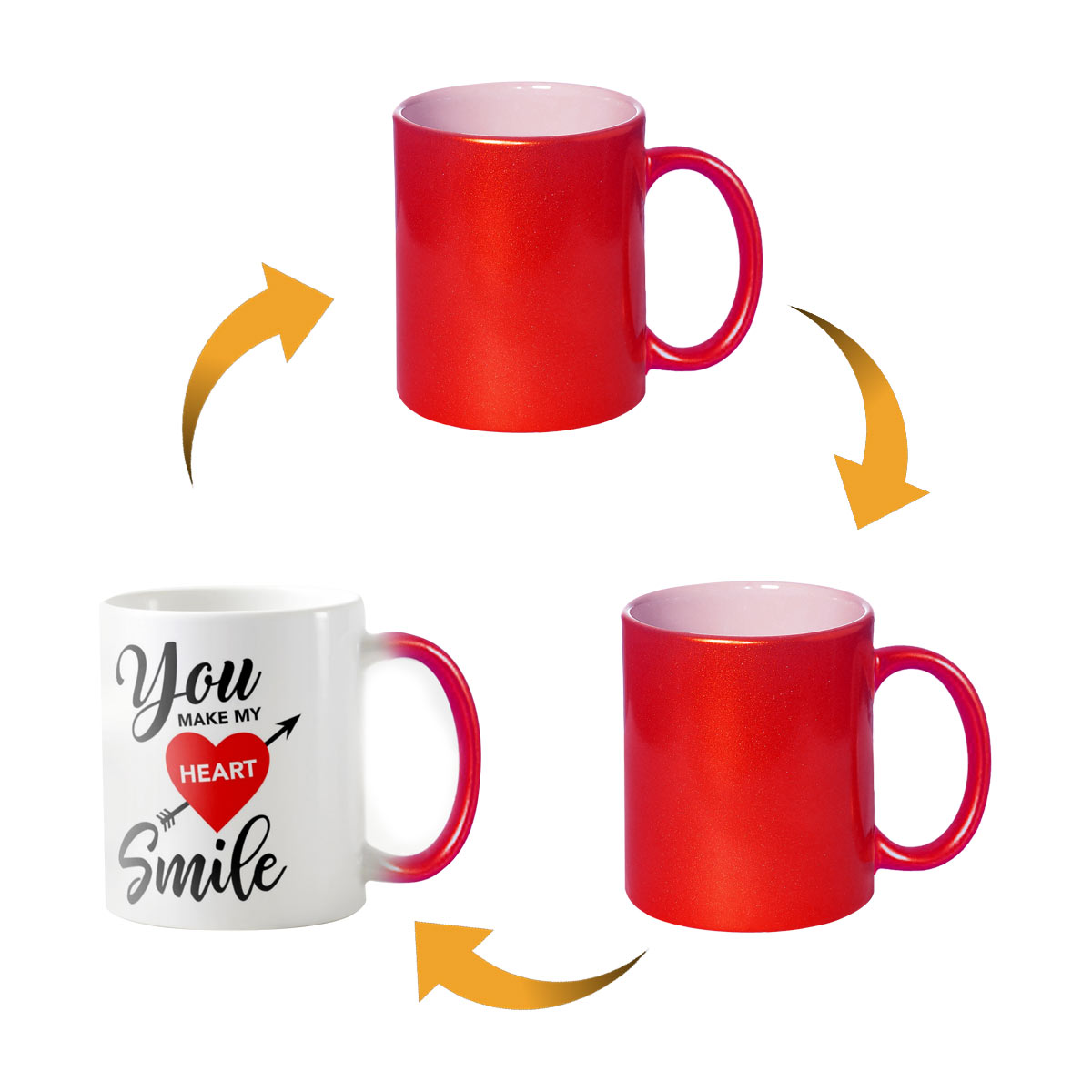 Make My Heart Smile Magic Mug Gift for Couple