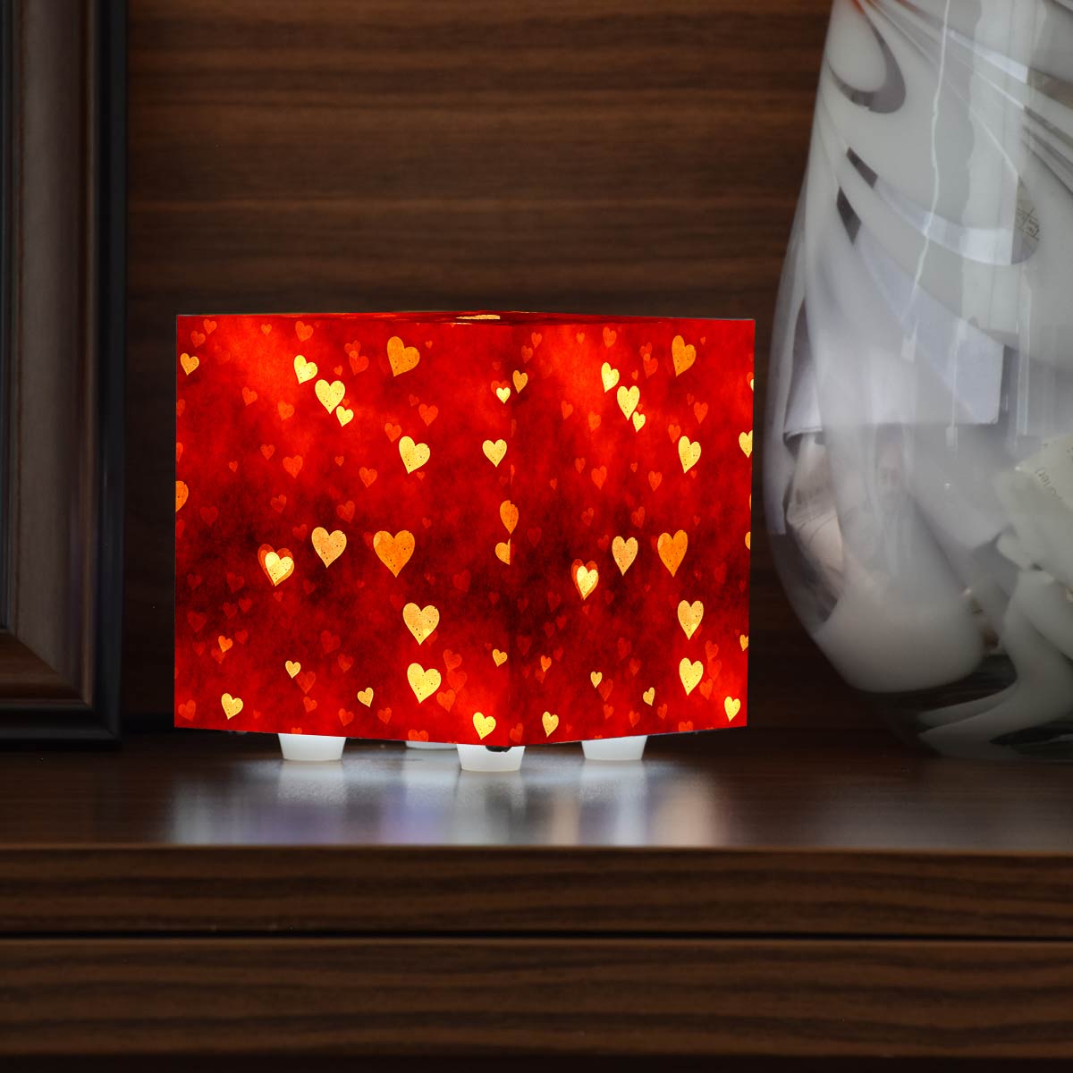 Glowing Heart Cubelit Mini Lamp