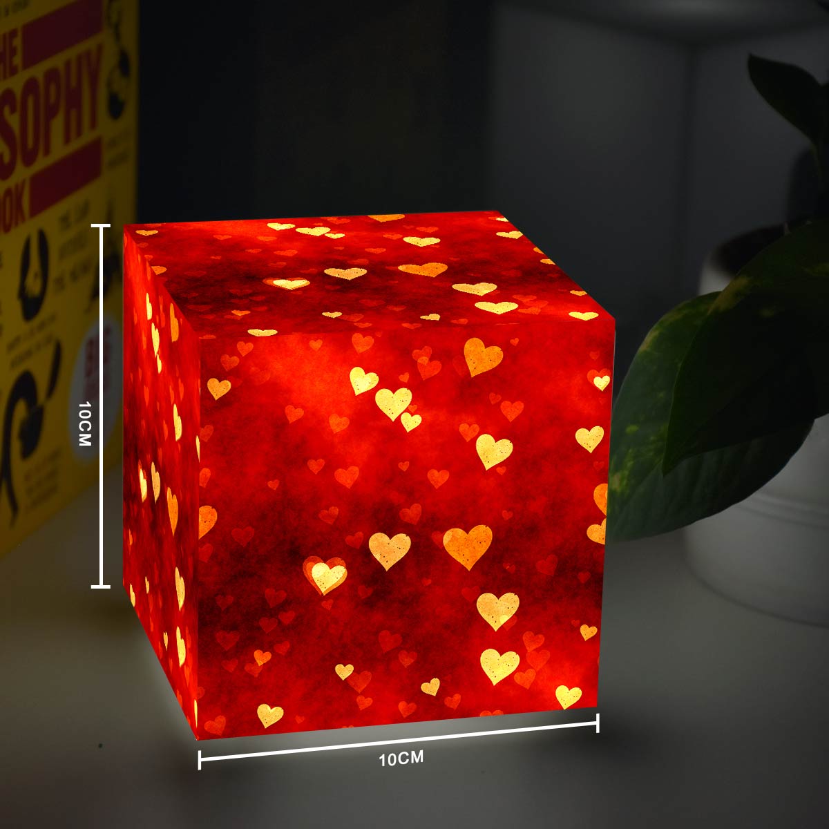 Glowing Heart Cubelit Mini Lamp