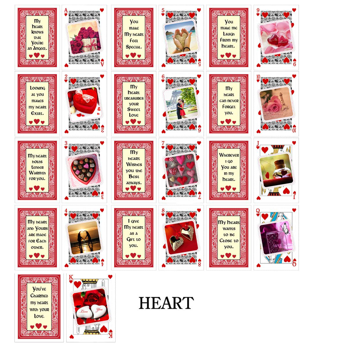 Personalised Message Bottle & 52 Reason I Love You Deck Of Cards
