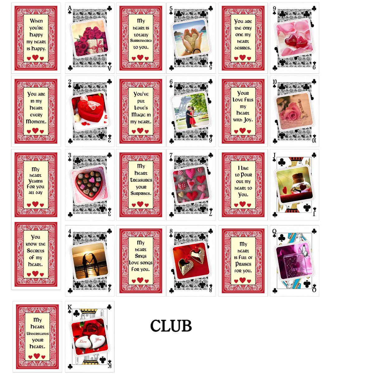 Personalised Message Bottle & 52 Reason I Love You Deck Of Cards