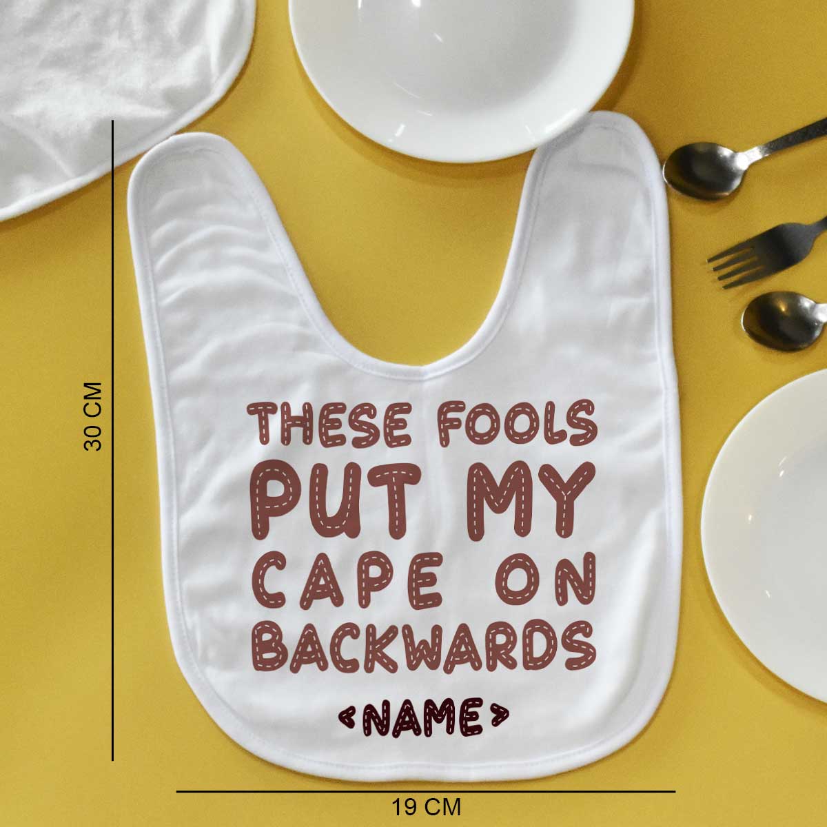 Set of 2 Personalised Super Hero Baby Bib