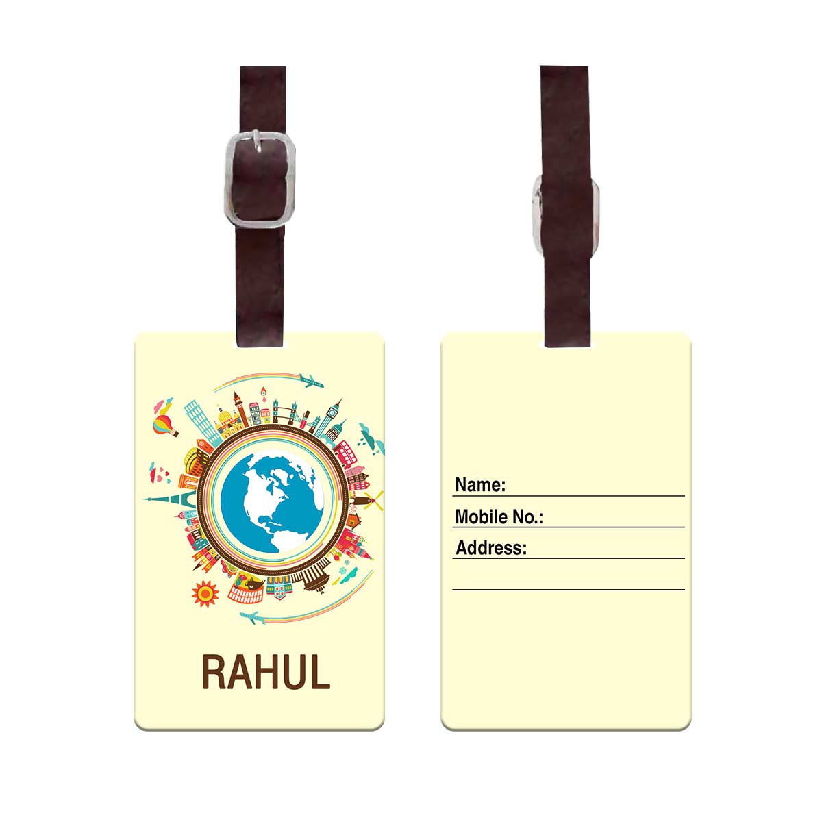 Mind On Vecation Personalised Luggage Tag