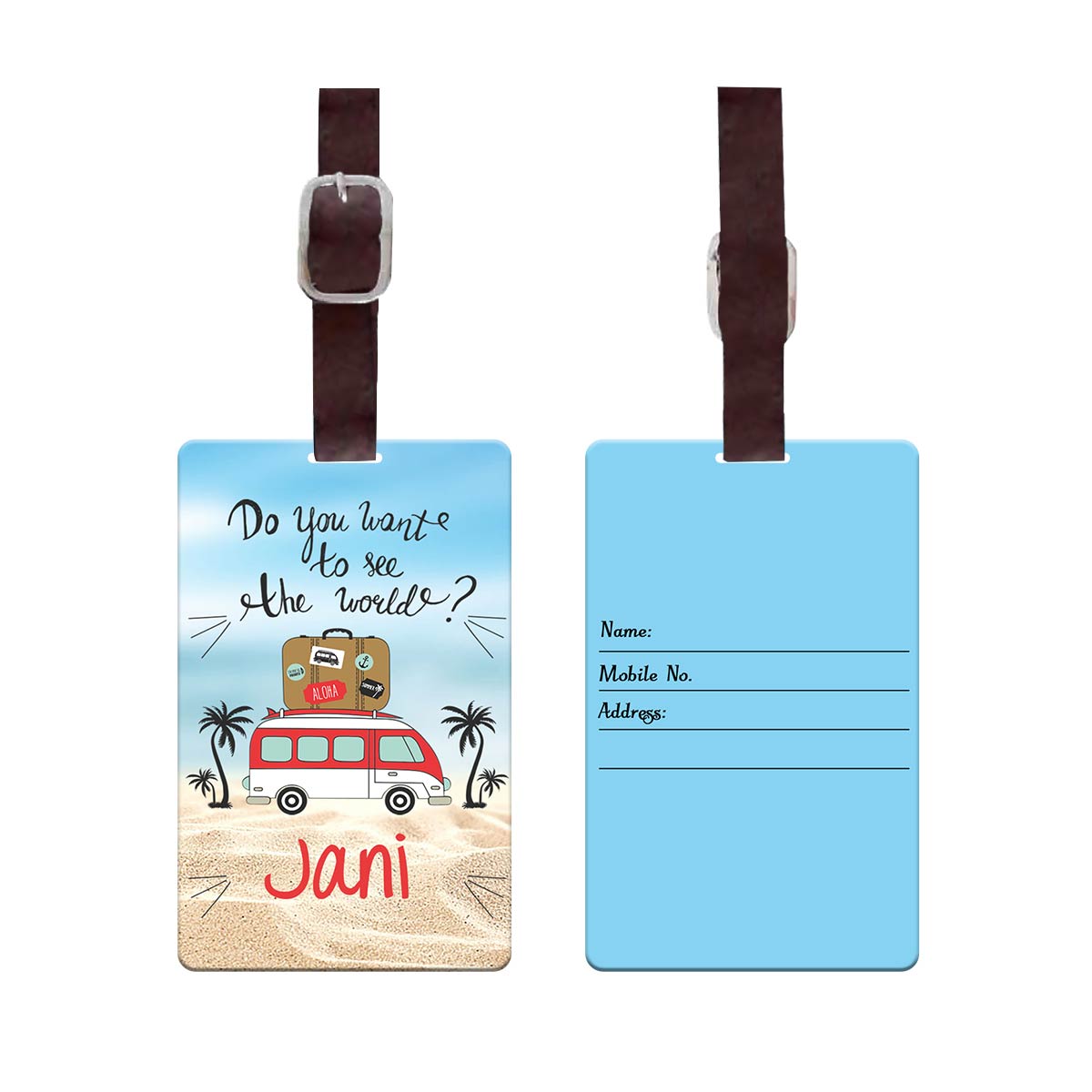 See The World Personalised Luggage Tag