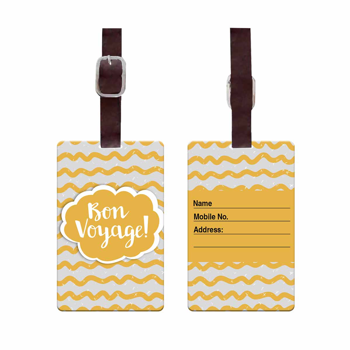 Happy Journey Personalised Luggage Tag
