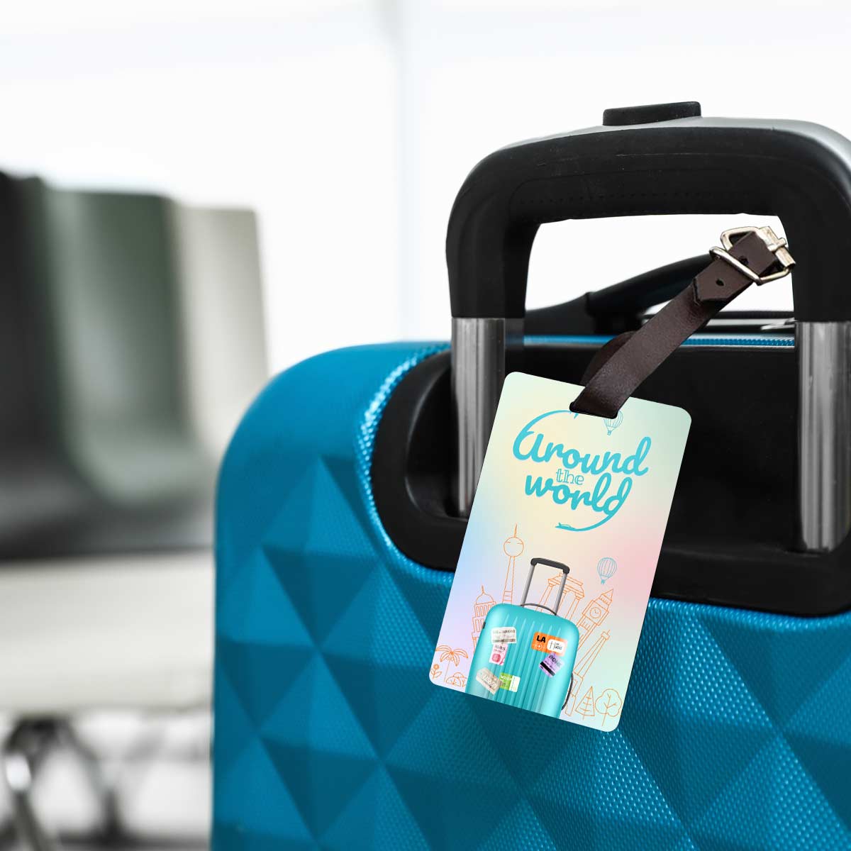 Around The World Personalised Luggage Tag