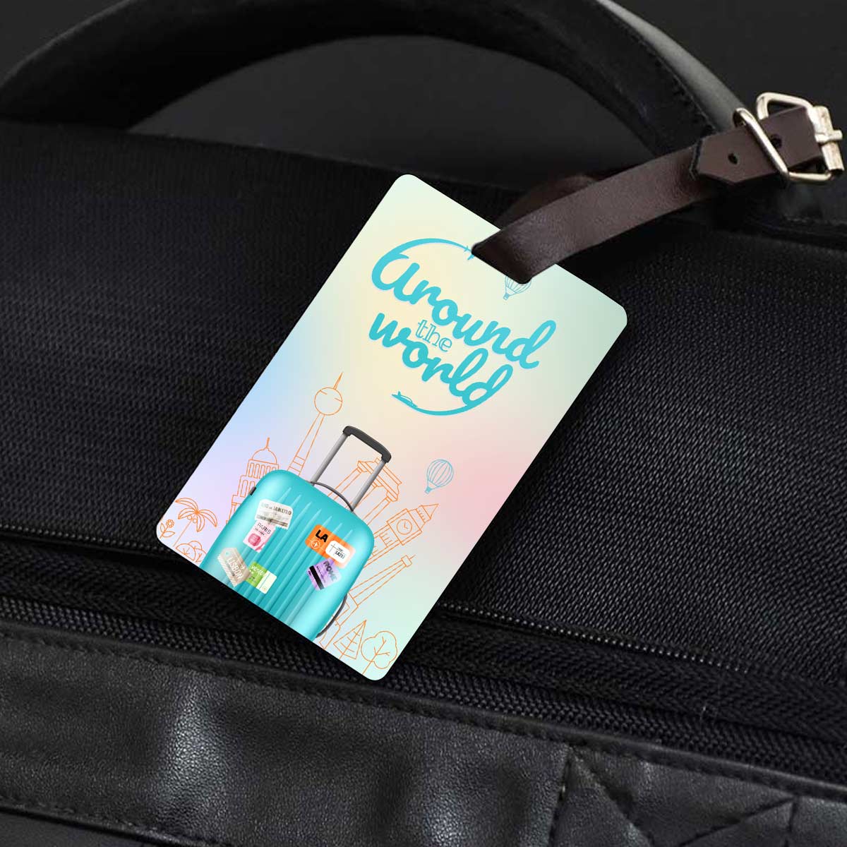 Around The World Personalised Luggage Tag