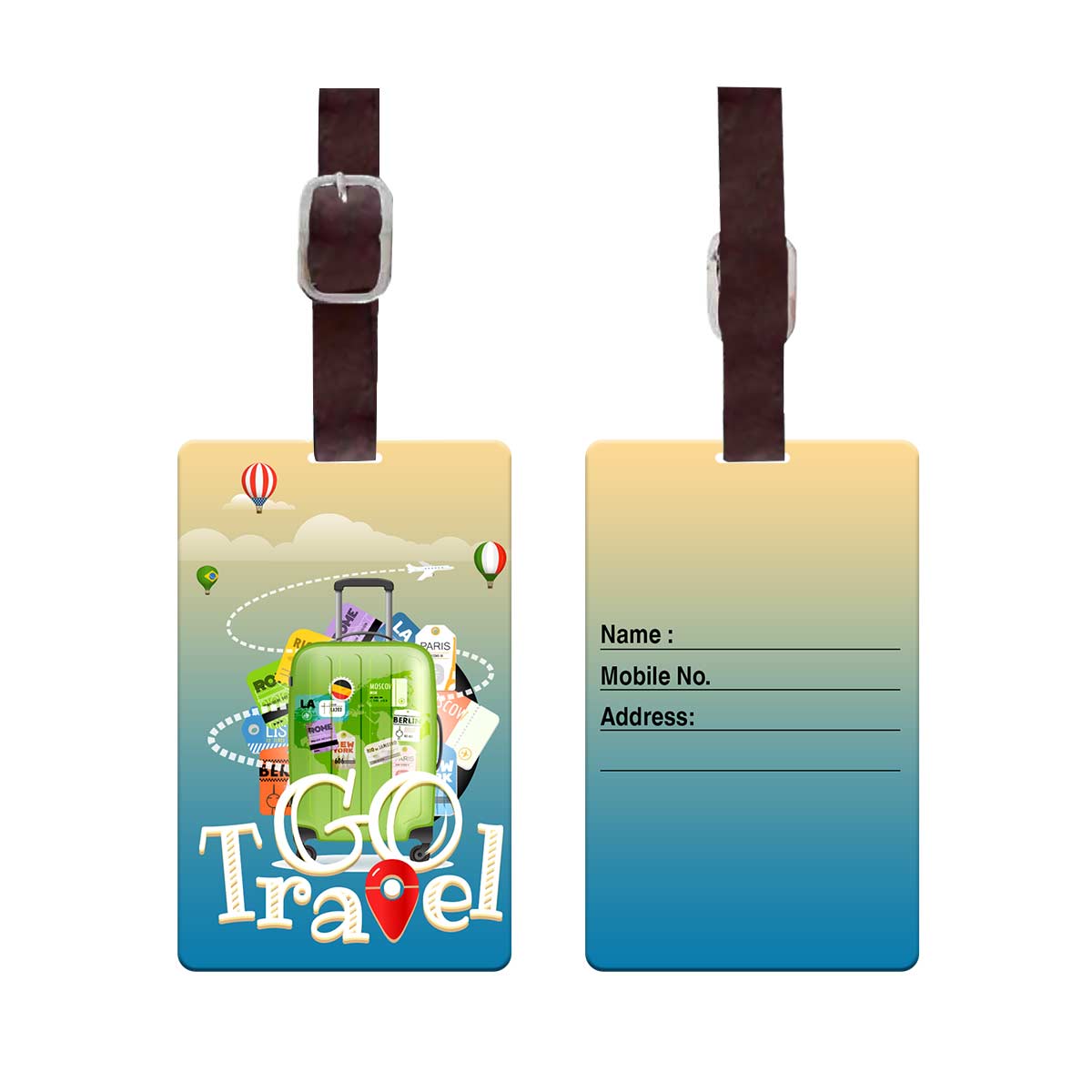 Go Travel Personalised Luggage Tag