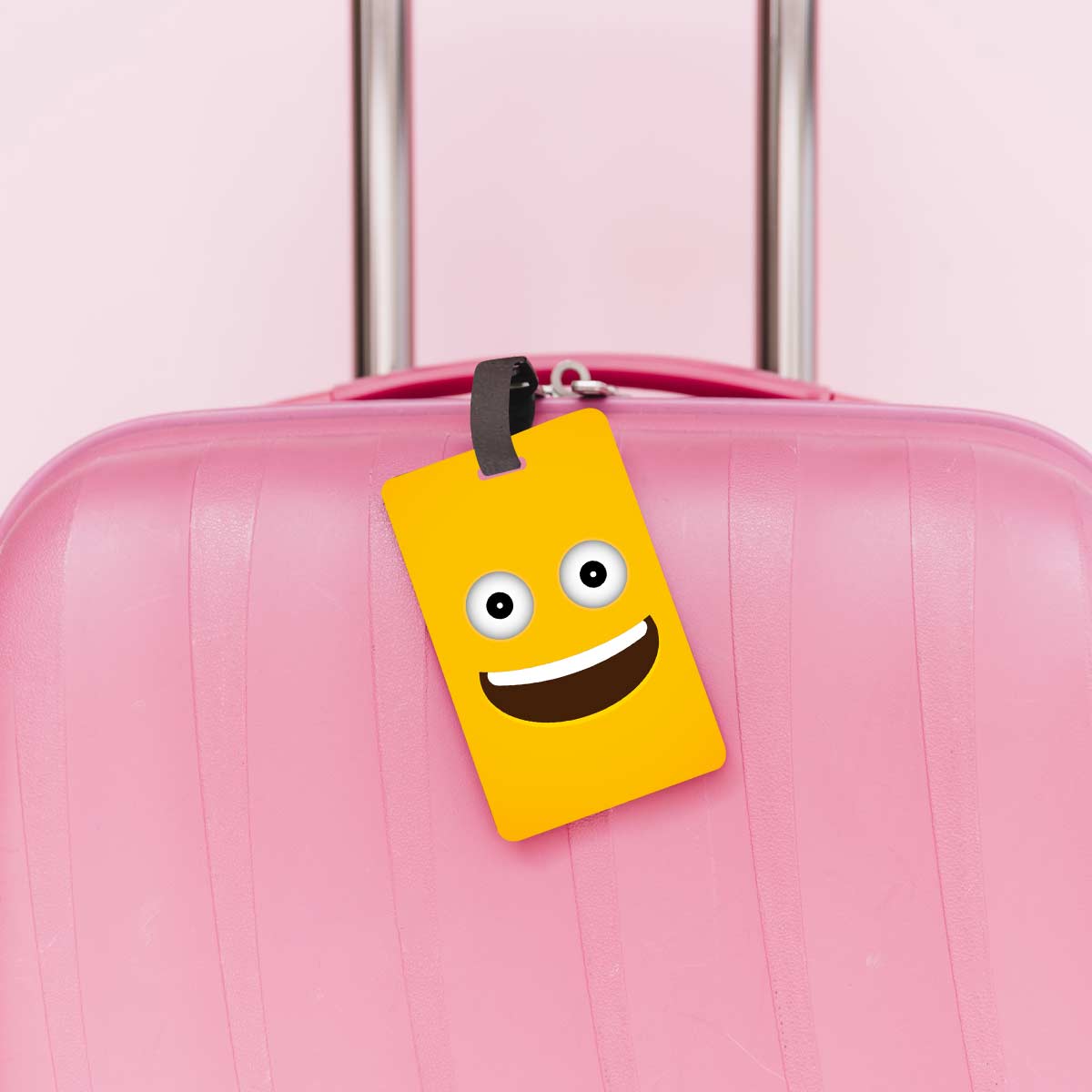 Personalised Smiley Emoji Luggage Tag