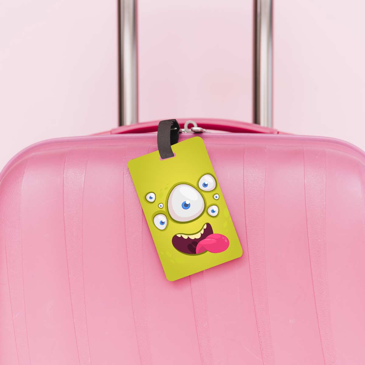 Personalised Green Monster Luggage Tag