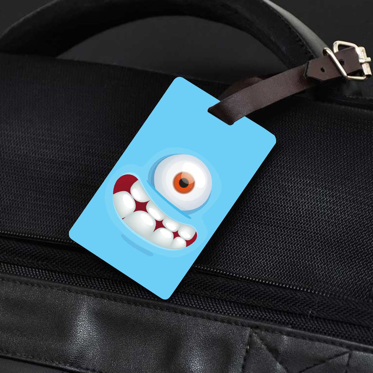 Personalised Blue Monster Luggage Tag