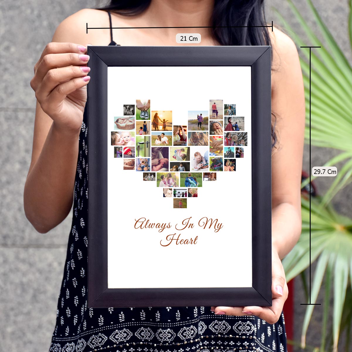 Personalized Always in my Heart Poster Frame